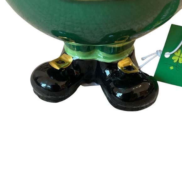 NEW Sheffield Home Hand Painted St Patrick's Leprechaun Mug 5in Green Ceramic - Picture 11 of 15